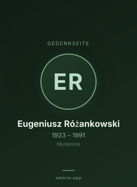 Gedenkportrait von Eugeniusz Różankowski
