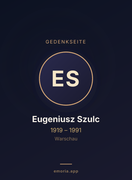 Gedenkportrait von Eugeniusz Szulc