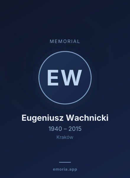 Memorial portrait of Eugeniusz Wachnicki