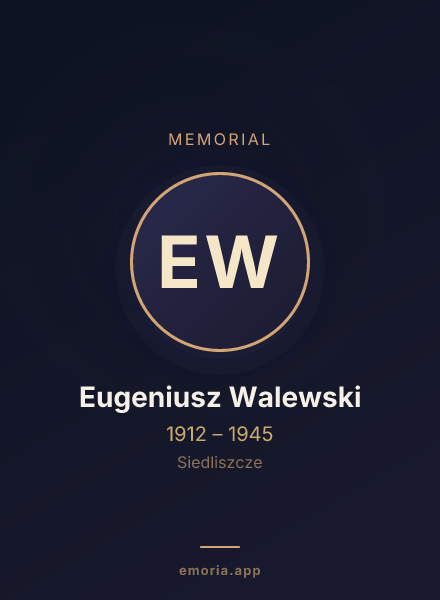 Memorial portrait of Eugeniusz Walewski