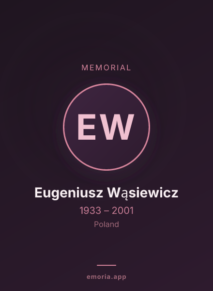 Memorial portrait of Eugeniusz Wąsiewicz