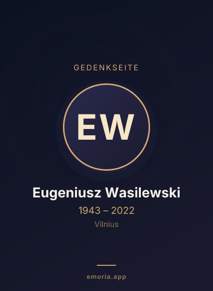 Gedenkportrait von Eugeniusz Wasilewski