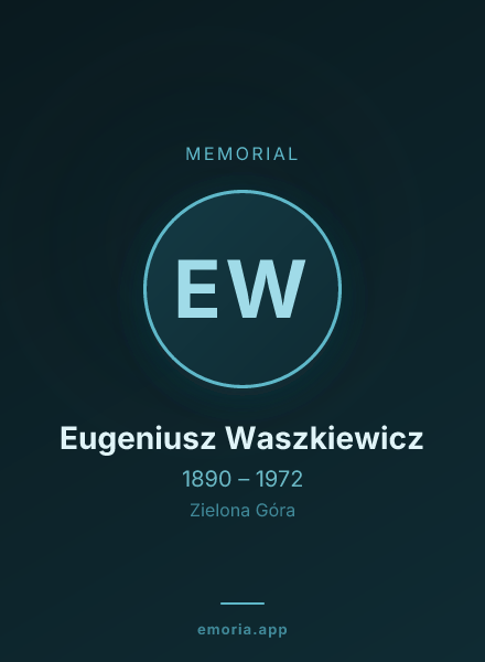 Memorial portrait of Eugeniusz Waszkiewicz