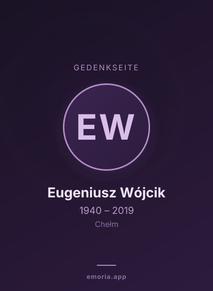 Gedenkportrait von Eugeniusz Wójcik