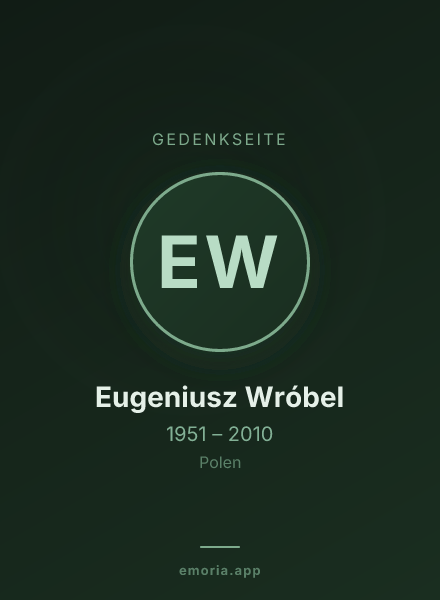 Gedenkportrait von Eugeniusz Wróbel