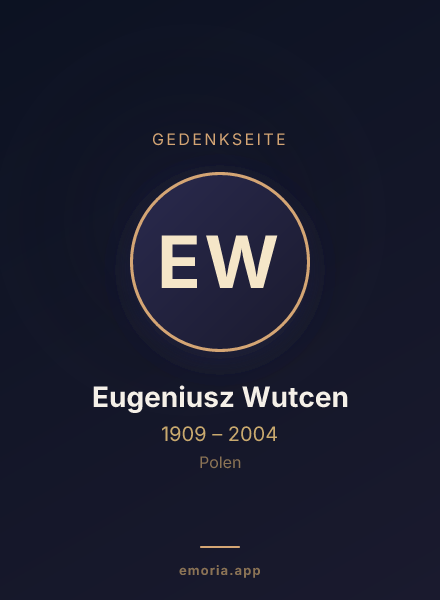 Gedenkportrait von Eugeniusz Wutcen
