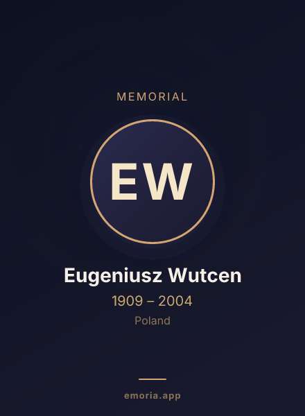 Memorial portrait of Eugeniusz Wutcen