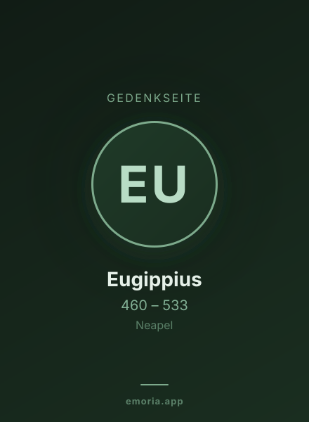 Gedenkportrait von Eugippius