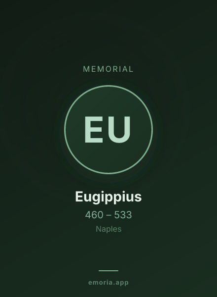 Memorial portrait of Eugippius