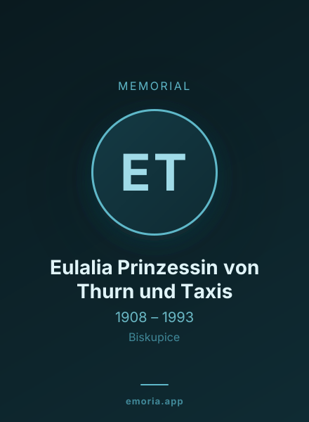 Memorial portrait of Eulalia Prinzessin von Thurn und Taxis