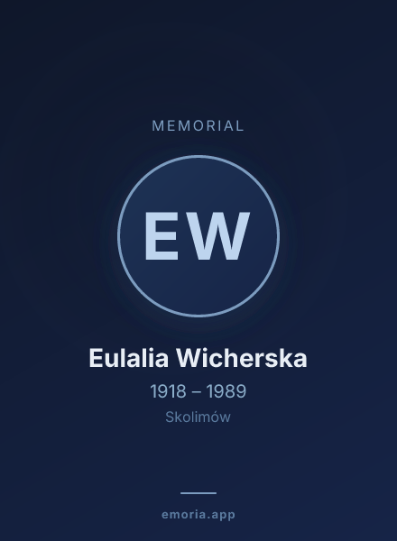 Memorial portrait of Eulalia Wicherska