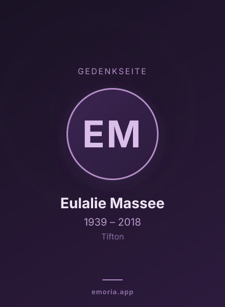 Gedenkportrait von Eulalie Massee