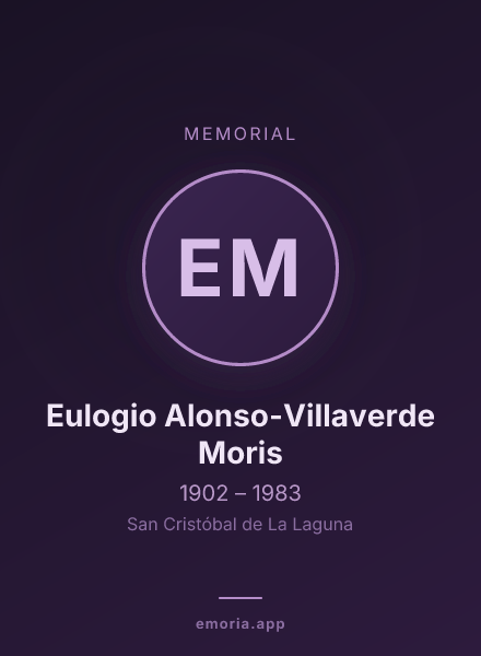 Memorial portrait of Eulogio Alonso-Villaverde Moris