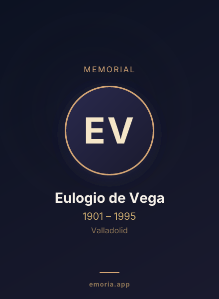 Memorial portrait of Eulogio de Vega