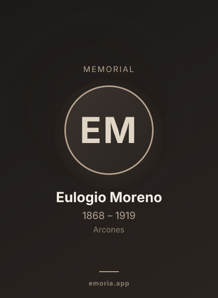Memorial portrait of Eulogio Moreno