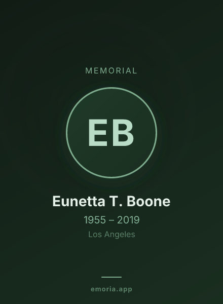 Memorial portrait of Eunetta T. Boone