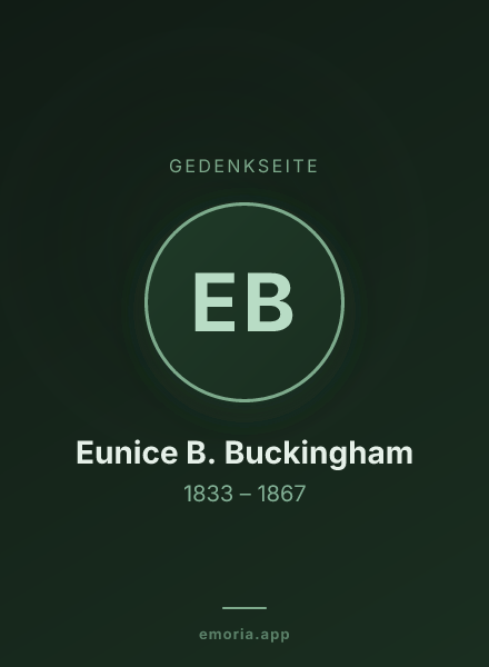 Gedenkportrait von Eunice B. Buckingham
