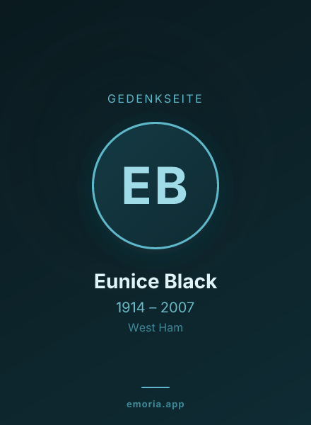 Gedenkportrait von Eunice Black