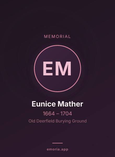 Memorial portrait of Eunice Mather