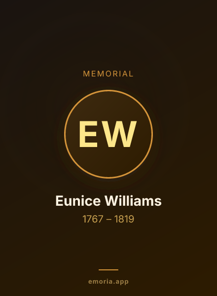 Memorial portrait of Eunice Williams