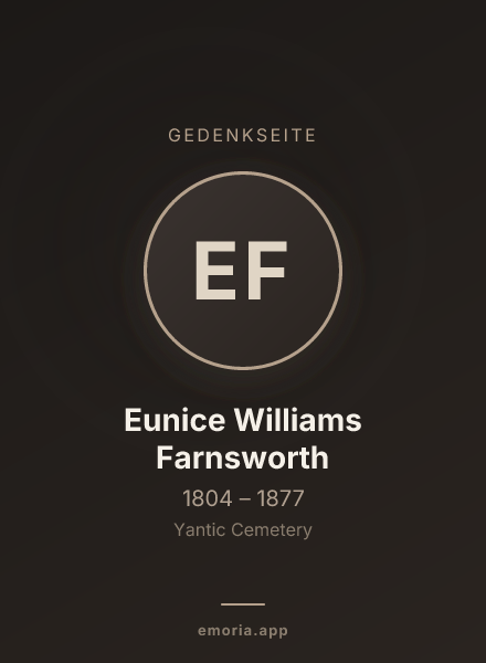 Gedenkportrait von Eunice Williams Farnsworth