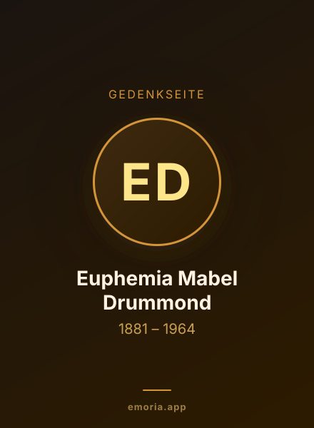Gedenkportrait von Euphemia Mabel Drummond