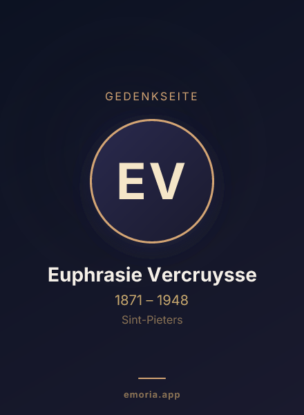 Gedenkportrait von Euphrasie Vercruysse
