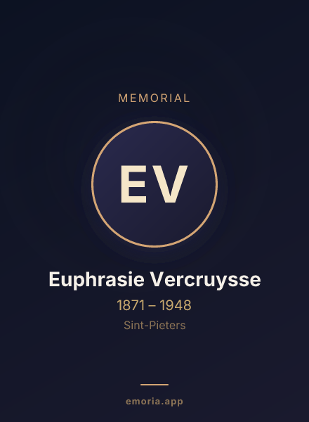 Memorial portrait of Euphrasie Vercruysse