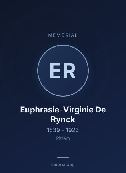 Memorial portrait of Euphrasie-Virginie De Rynck