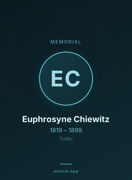Memorial portrait of Euphrosyne Chiewitz