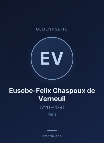 Gedenkportrait von Eusebe-Felix Chaspoux de Verneuil