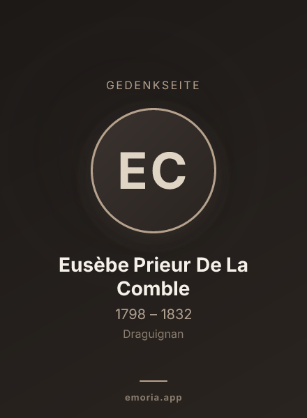 Gedenkportrait von Eusèbe Prieur De La Comble