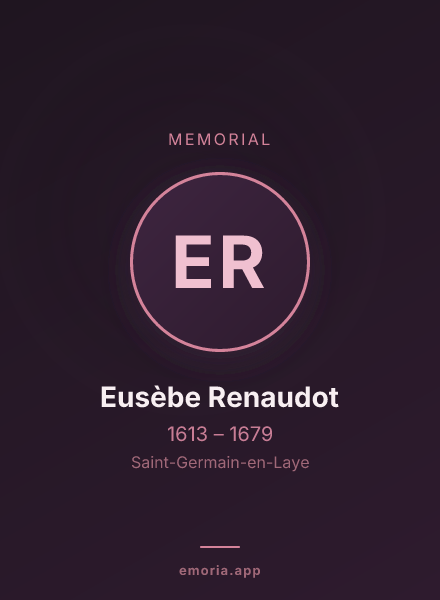 Memorial portrait of Eusèbe Renaudot