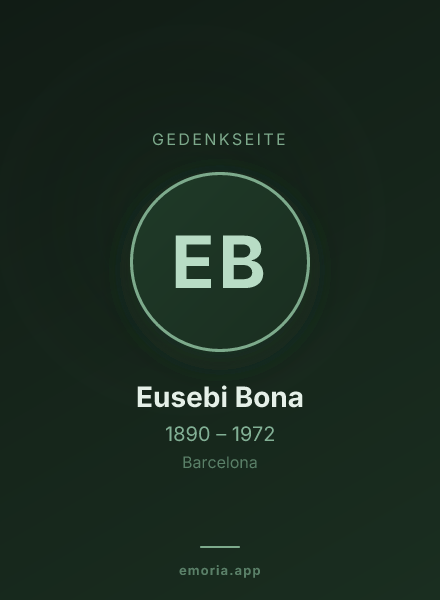 Gedenkportrait von Eusebi Bona
