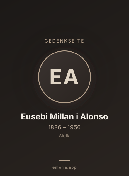 Gedenkportrait von Eusebi Millan i Alonso