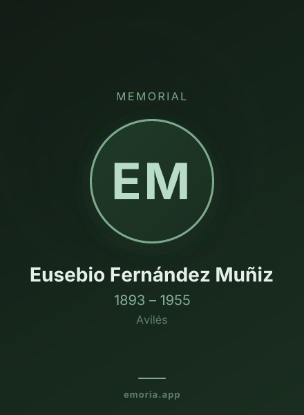 Memorial portrait of Eusebio Fernández Muñiz