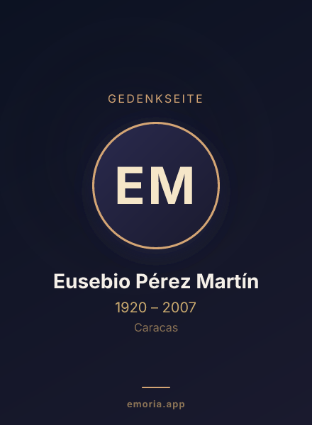 Gedenkportrait von Eusebio Pérez Martín