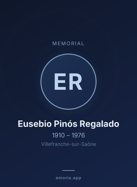 Memorial portrait of Eusebio Pinós Regalado
