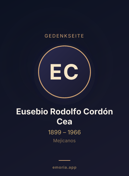 Gedenkportrait von Eusebio Rodolfo Cordón Cea