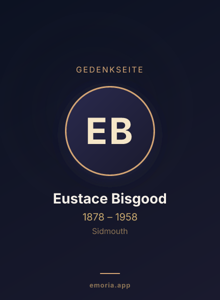 Gedenkportrait von Eustace Bisgood