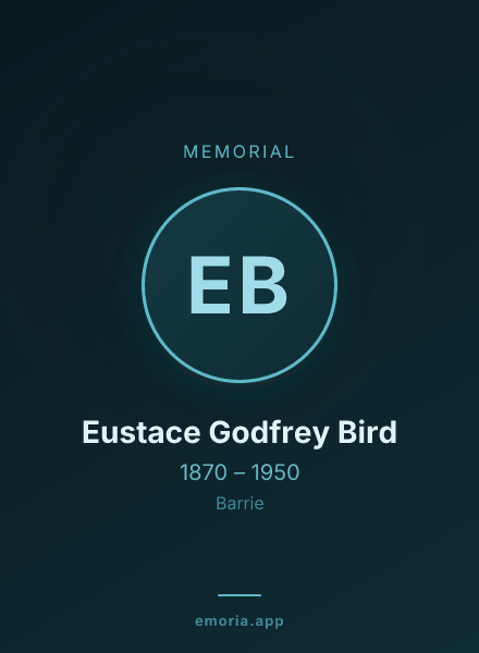 Memorial portrait of Eustace Godfrey Bird