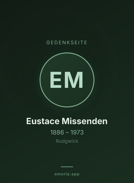 Gedenkportrait von Eustace Missenden