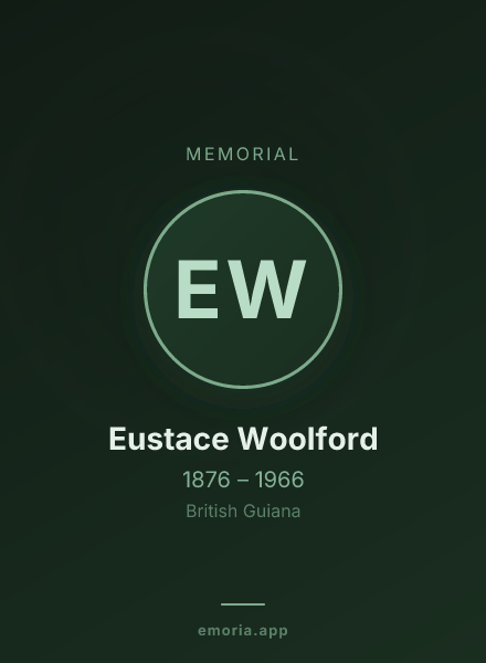 Memorial portrait of Eustace Woolford