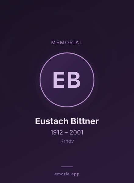 Memorial portrait of Eustach Bittner