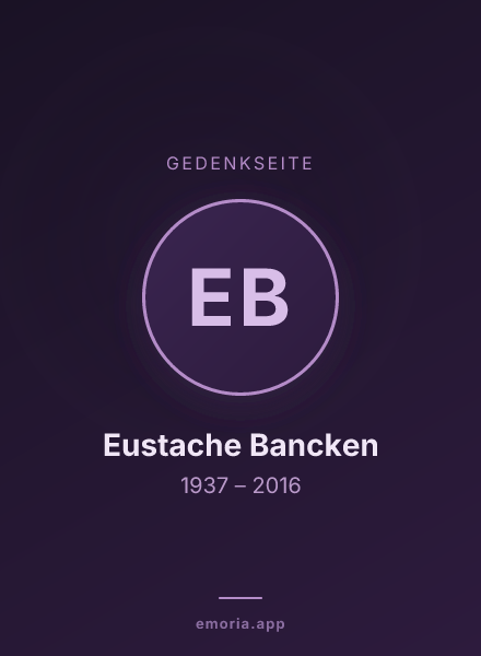 Gedenkportrait von Eustache Bancken