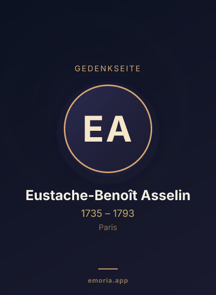 Gedenkportrait von Eustache-Benoît Asselin