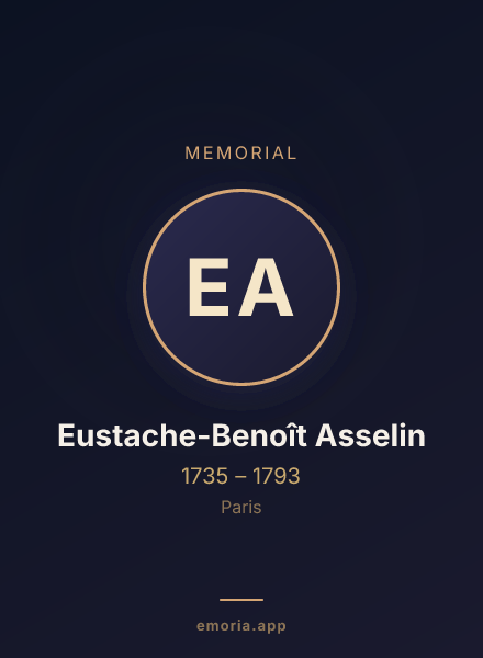 Memorial portrait of Eustache-Benoît Asselin