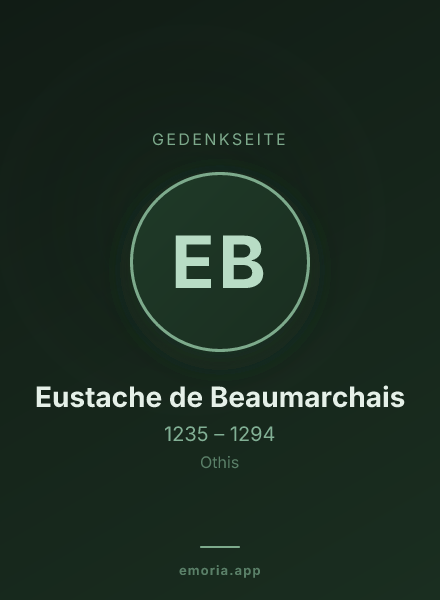 Gedenkportrait von Eustache de Beaumarchais