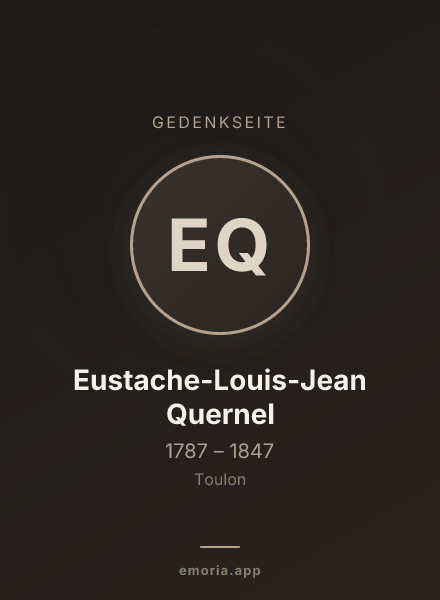 Gedenkportrait von Eustache-Louis-Jean Quernel