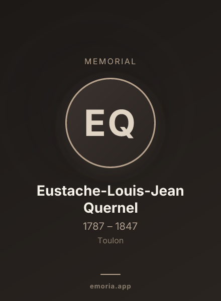 Memorial portrait of Eustache-Louis-Jean Quernel